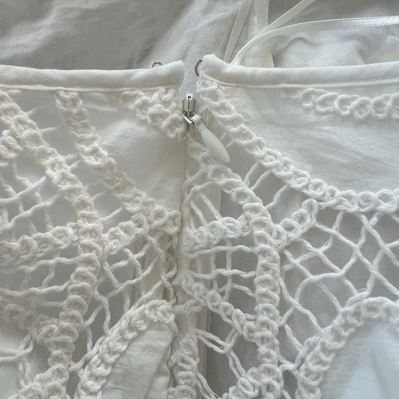 NWT Cult Gaia Cove Cup Up Crochet Pants in White - Picture 5 of 9
